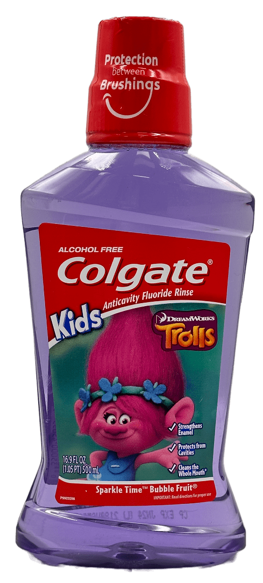 Colgate Kids Anticavity Mouthwash Trolls – Bubble Fruit – 16.9 FL OZ