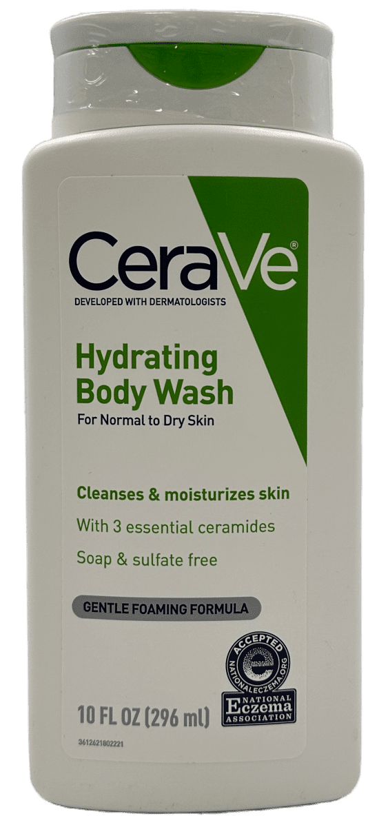 CeraVe Hydrating Body Wash – Gentle Foaming Formula – 10 FL OZ
