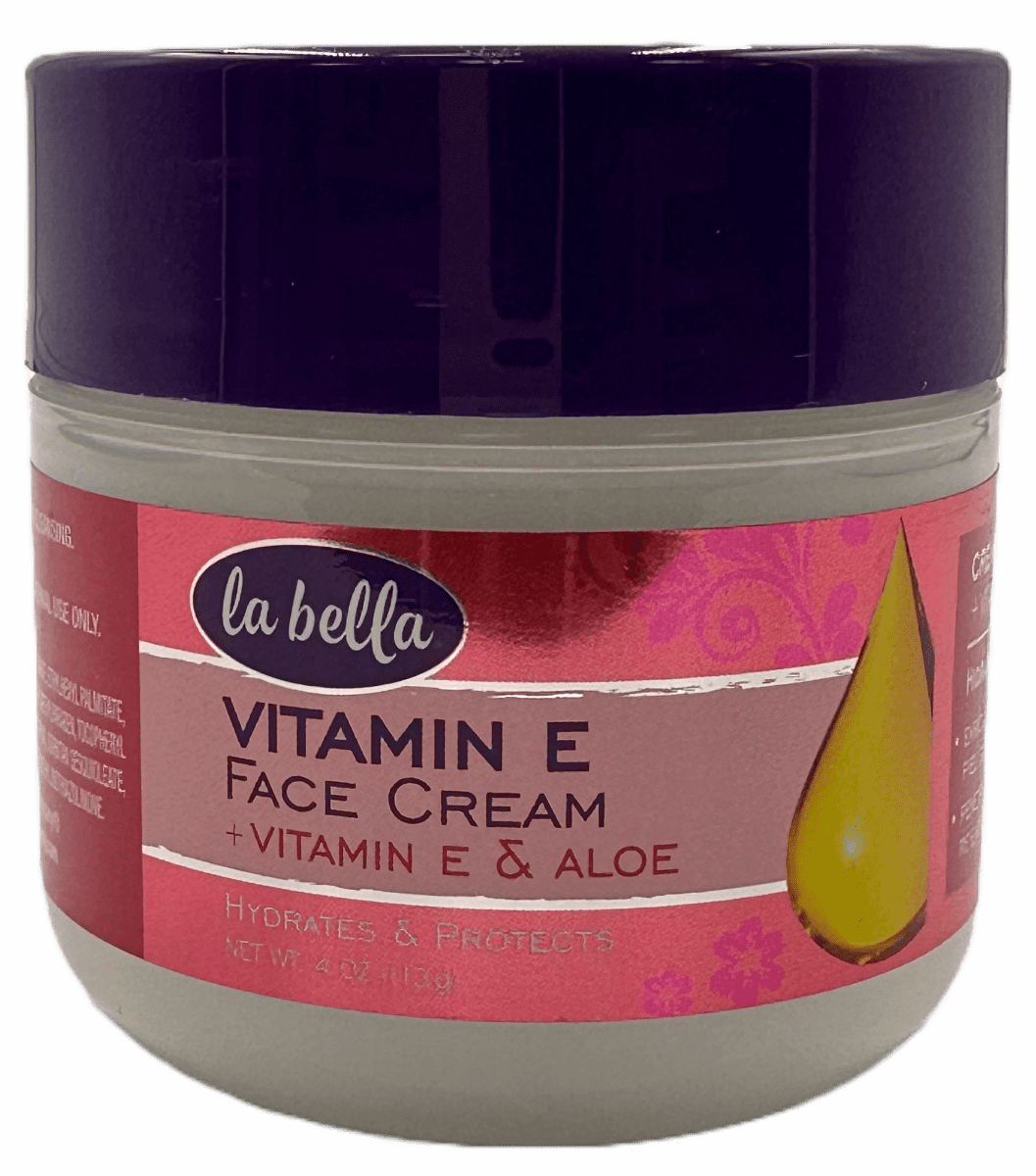 La Bella Face Cream – Vitamin E & Aloe – 4 OZ